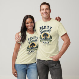 Camiseta Encontro Familiar Juntos É o Nosso Lugar Favorito