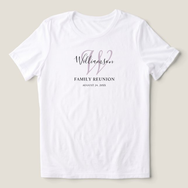 Camiseta Encontro Familiar Monograma Simples (Design frontal)