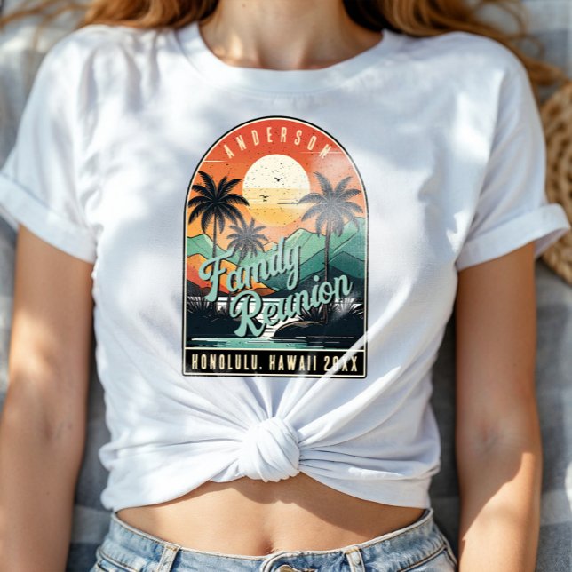 Camiseta Encontro Familiar Retro Tropical ID1135 (Criador carregado)