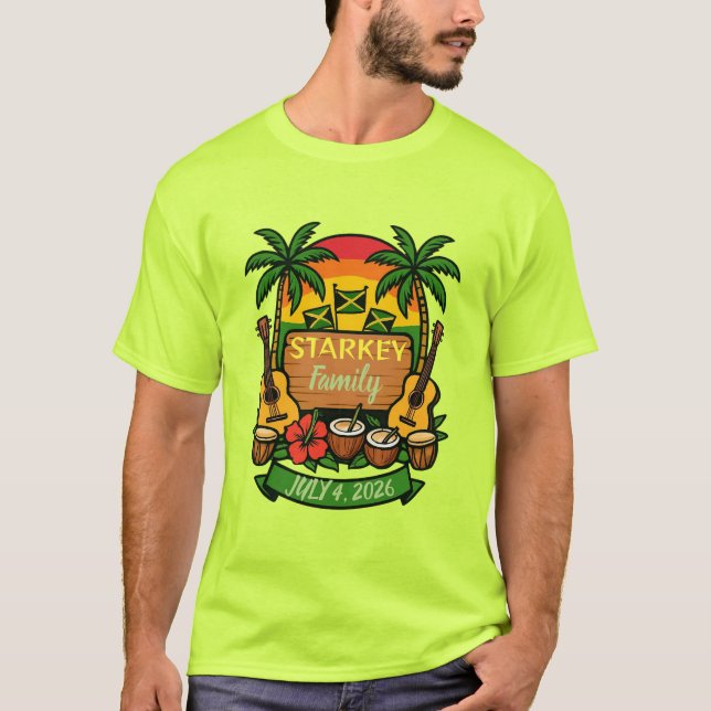 Camiseta Encontro familiar vibe jamaicana (Frente)