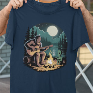 Camiseta Encontro Paranormal com Bigfoot Alienígena OVNI Cr