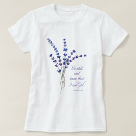 Camiseta Encorajamento Cristão Lavanda com Escritura