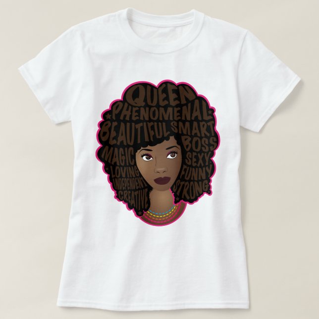 Camiseta Encorajando as mulheres negras (Frente do Design)