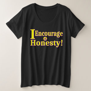 Camiseta "Encorajo a honestidade!" Design bonito. Comprar A