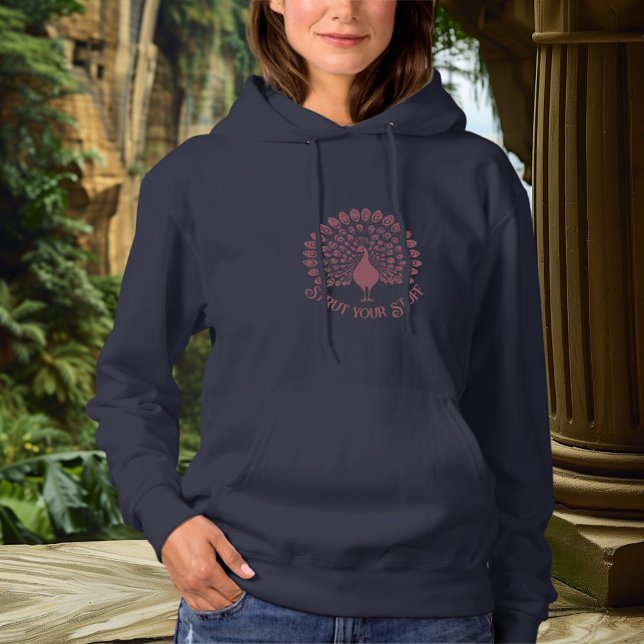 Camiseta Encoste Suas Coisas Peacock Hoodie - Rosa (Criador carregado)