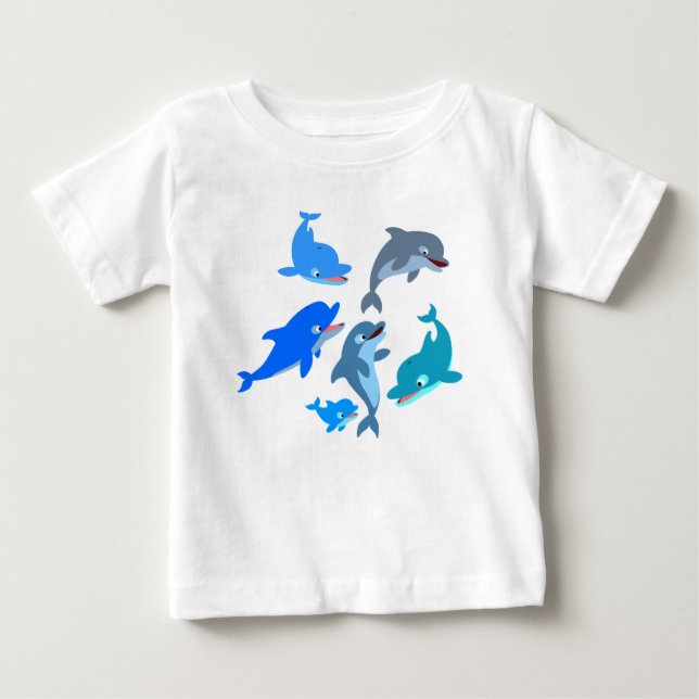 Camiseta Encosto De Cartoon De Golfinho (Frente)