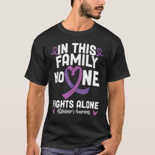 Camiseta End Alz Alzheimers Ribbon Purple Alzheimer's Aware