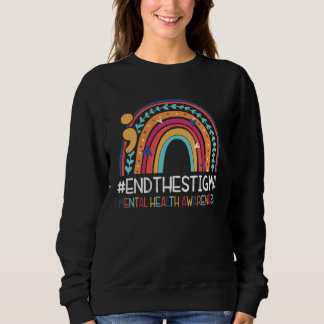 Camiseta End The Stigma Mental Health Awareness Rainbow Sem