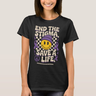 Camiseta End The Stigma Save A Life Groovy Overdose Awarene