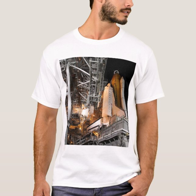 Camiseta Endeavor de Shuttle Espacial na plataforma de lanç (Frente)