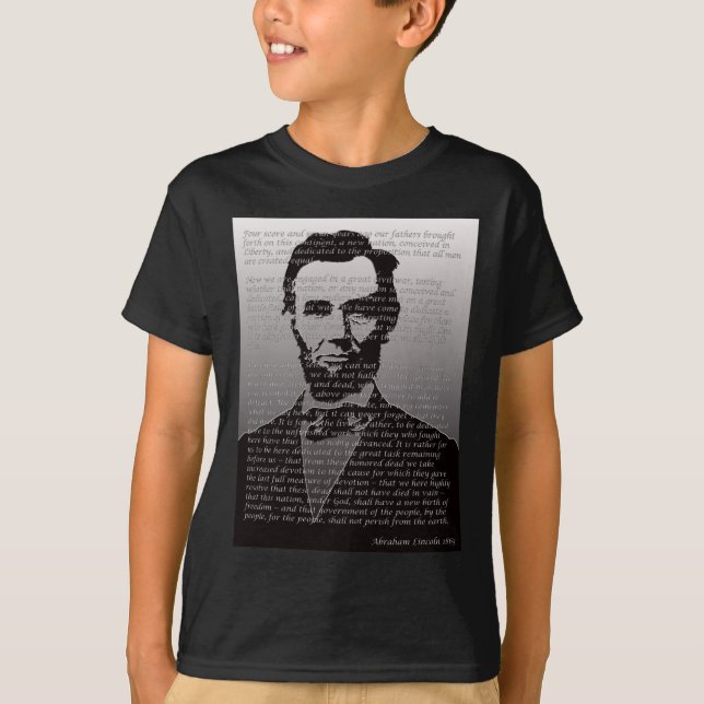 Camiseta Endereço de Abraham Lincoln Gettysburg (Frente)