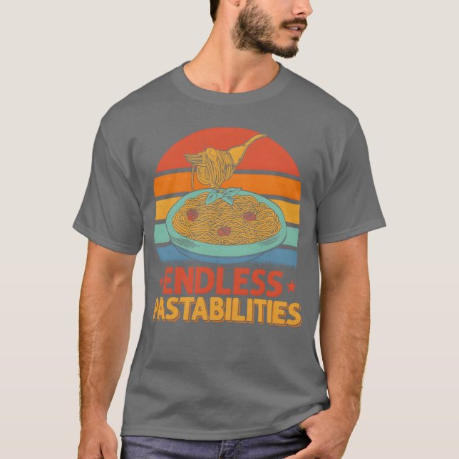 Camiseta Endless Pastabilities Pasta Lover Italian Food vin (Frente)