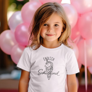 Camiseta Endlich Schulkind Schultuete 1 Klasse Einschulung