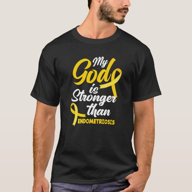 Camiseta Endo Warrior Meu Deus É Mais Forte Que Endometrios (Frente)