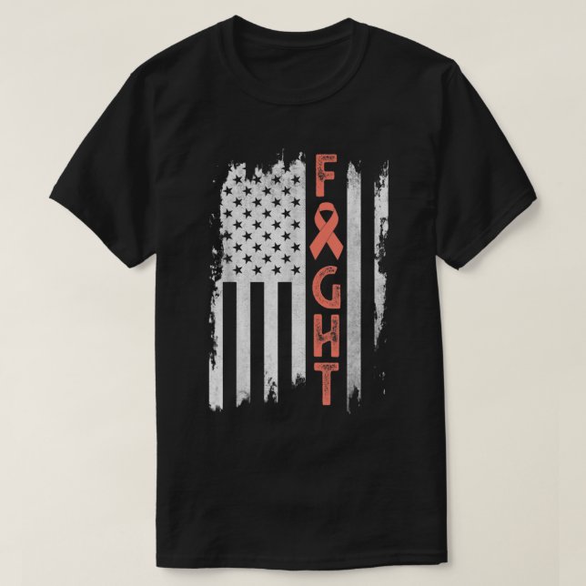 Camiseta Endométrio da fita de sensibilização do Cancer Ute (Frente do Design)