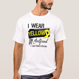 Camiseta Endometriose amarela da fita do namorada
