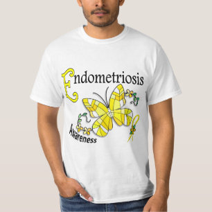 Camiseta Endometriose da borboleta 2 do vitral