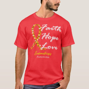 Camiseta Endometriose Sensibilização Fé Esperança Amor Nest