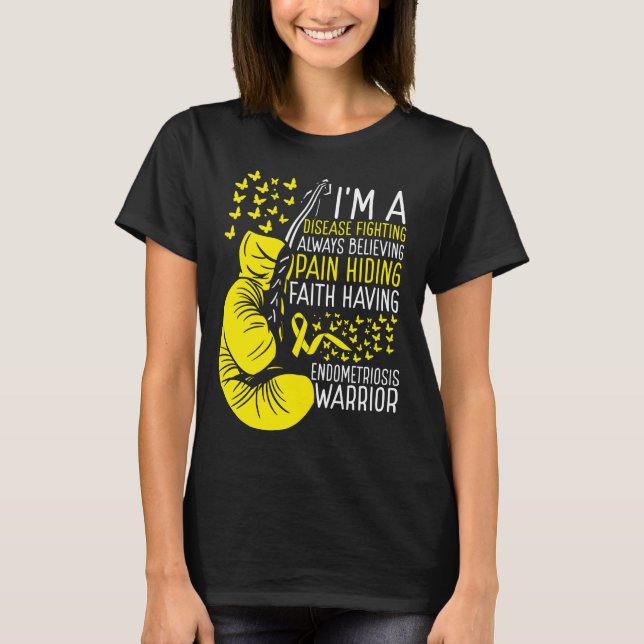 Camiseta Endometriosis Warrior Awareness Ribbon Disease (Frente)