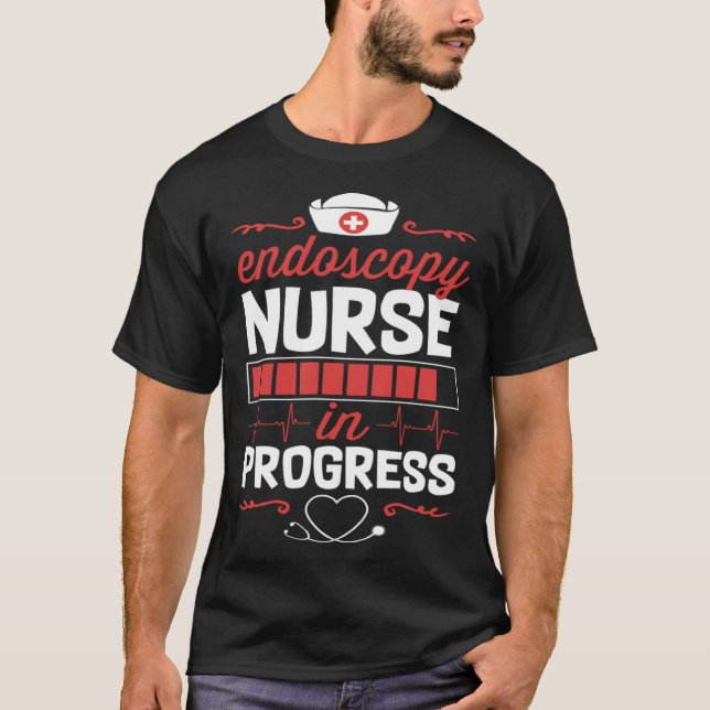 Camiseta Endos Nurse In Progress Nursing School Student Col (Frente)