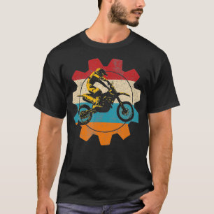 Camiseta Enduro de Motocross em motocicleta retrô fora da e