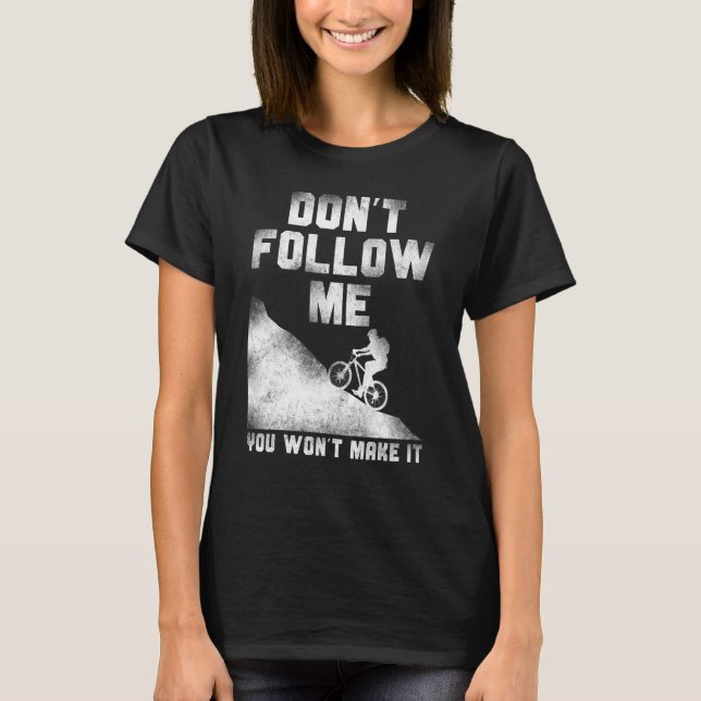 Camiseta Enduro Mtb - Descida De Trilagem De Montanha Vinta (Frente)