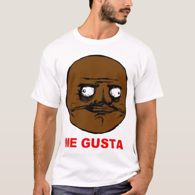 Camiseta Enegreça-me cara Meme da raiva de Gusta (Frente)