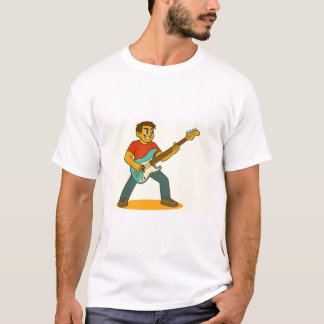 Camiseta Energetic man playing bass