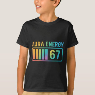 Camiseta Energia Aura 67 Geração Alpha 6 7 Meme Rizz Infini