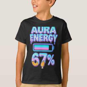 Camiseta Energia Aura 67 Meme Sorvete Gotejamento 6 7 Seis
