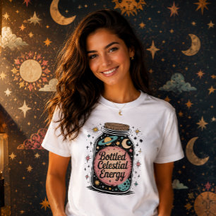 Camiseta Energia Celestial Engarrafada Jarra de Pedra Mágic