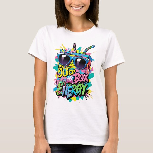 Camiseta Energia com Caixa de Sumo | Tee de Arte de Rua Vib (Frente)