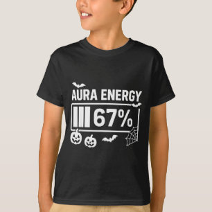Camiseta Energia da aura 67 por cento 6 7 meme halloween 