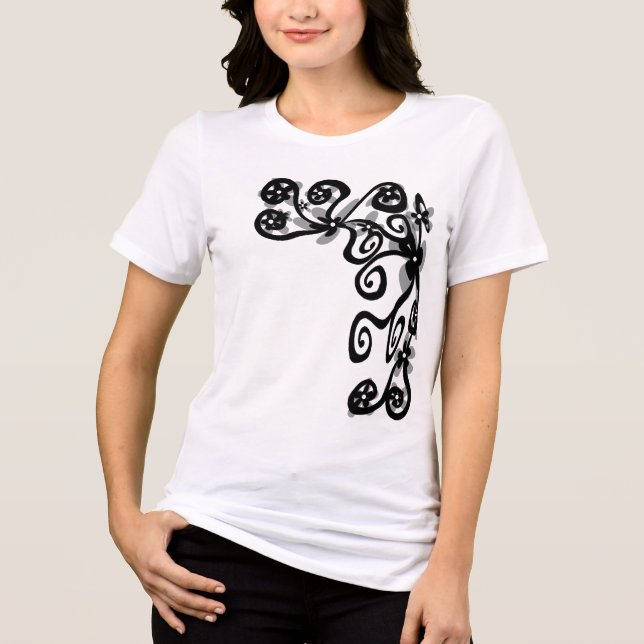 Camiseta Energia da ventoinha em preto (Frente)