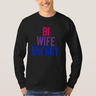 Camiseta Energia de Esposa Bi Orgulho Bissexual Bandeira Bi