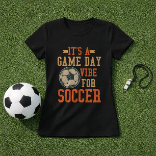 Camiseta Energia de Futebol no Dia do Jogo Tipografia Negri