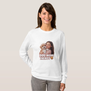 Camiseta Energia de Mãe de Cachorro - design moderno para m