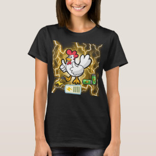 Camiseta Energia de Mãe de Galinha Design Divertido para Am