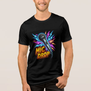 Camiseta Energia de Música Ao Vivo Neon Mic Drop