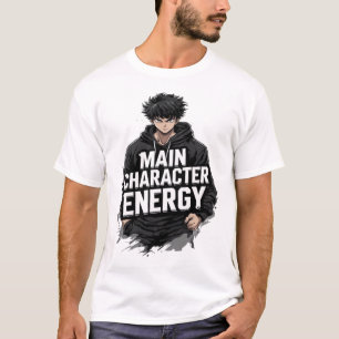 Camiseta Energia de Personagem Principal Anime Protagonista