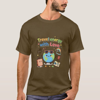 Camiseta Energia de Viagem com Amor Globo Fofo