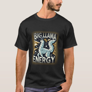 Camiseta Energia Divertida de Llama Grande Humor Vintage Re