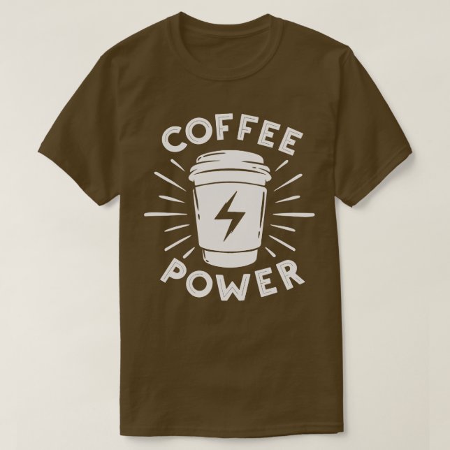 Camiseta Energia do café (Frente do Design)