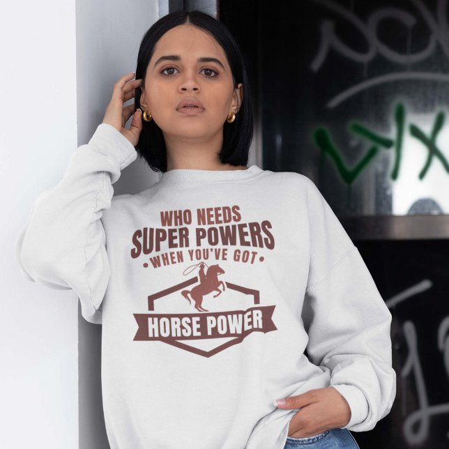 Camiseta Energia do cavalo (horse girl sweatshirt)