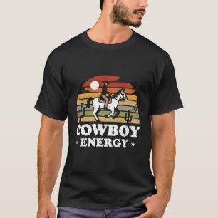 Camiseta Energia do Cowboy — Retro Sunset