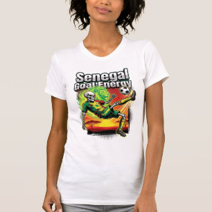 Camiseta Energia do Gol do Senegal Esqueleto Atacante Naçõe