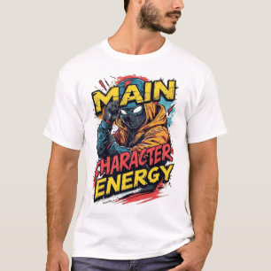 Camiseta Energia do Personagem Principal Super-Herói Ciberp