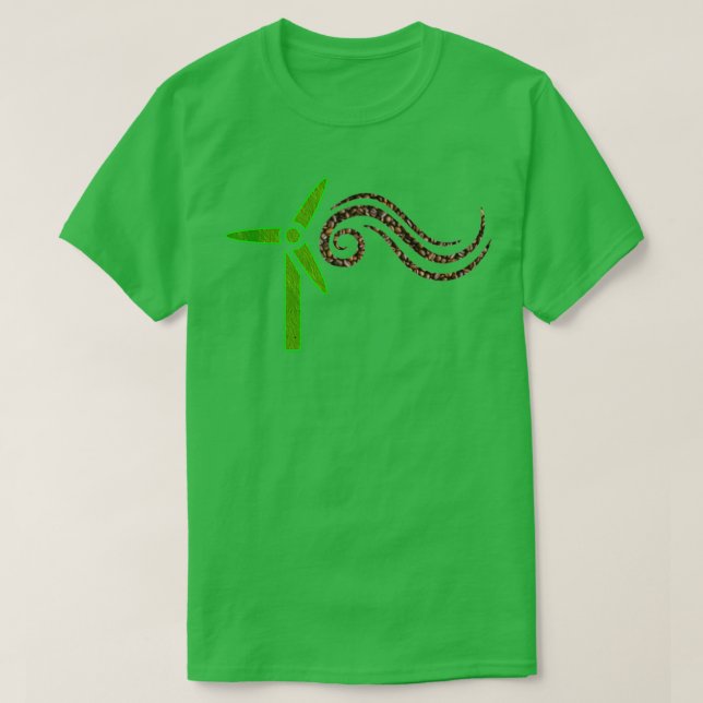 Camiseta Energia eólica com café (Frente do Design)