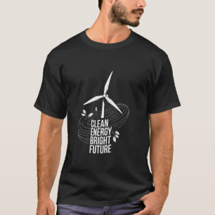 Camiseta Energia Eólica Dia da Terra Energia Limpa Futuro B