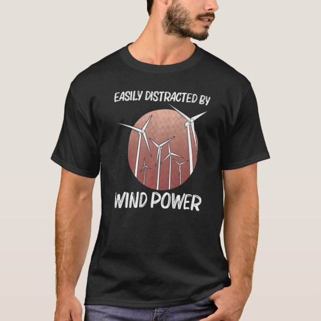 Camiseta Energia Eólica legal Para Homens Mulheres Vento Tu (Frente)